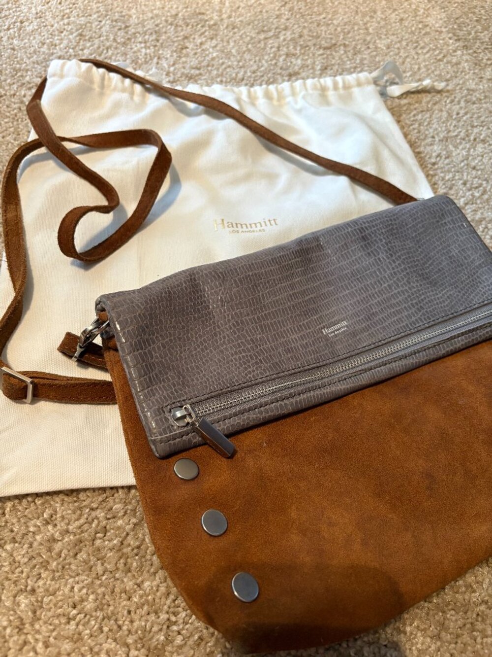 Hammitt VIP Suede and Croc Handbag